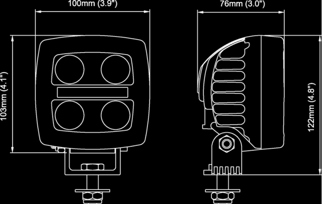 Lampa robocza LED NORDIC LIGHTS Scorpius N24 12-24V 15W Reverse Typ maszyny Dźwig, żuraw, podnośnik Generator (agregat) Koparka Koparko-ładowarka Kruszarka Ładowarka Rozściełacz asfaltu Równiarka Spycharka Walec Wozidło Zagęszczarka
