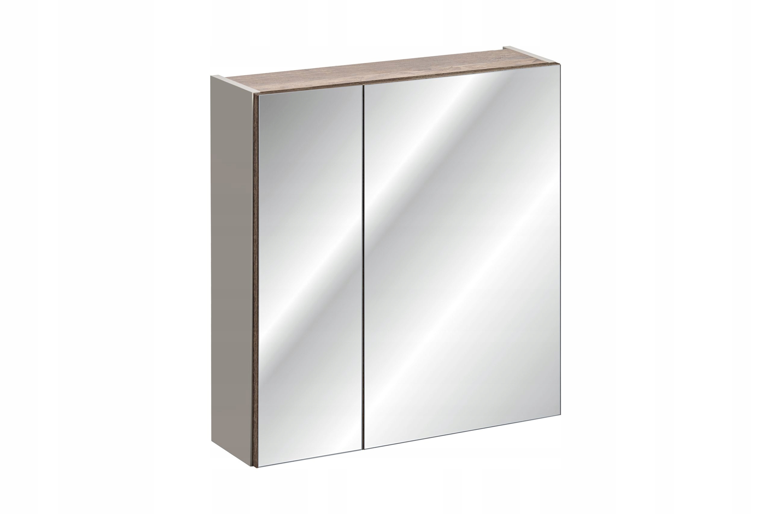 SZAFKA ŁAZIENKOWA Z LUSTREM 60 CM SANTA FE TAUPE