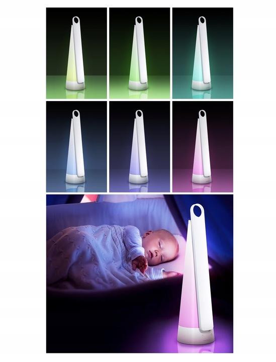 LAMPKA BIURKOWA NOCNA LED 7W 4000K RGB AKUMULATOR Średnica/szerokość klosza 10.2 cm