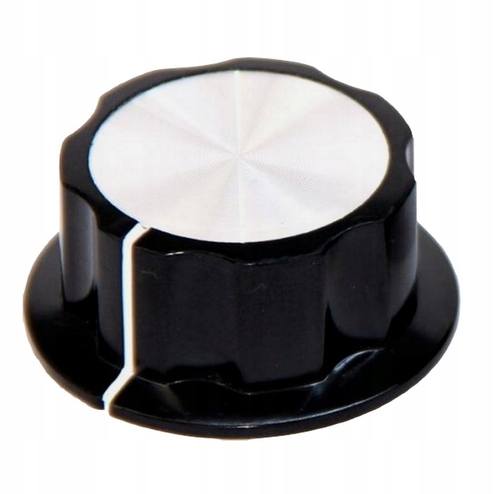 

Gałka na Potencjometr GBC36mm 6mm Czarna Bakelit