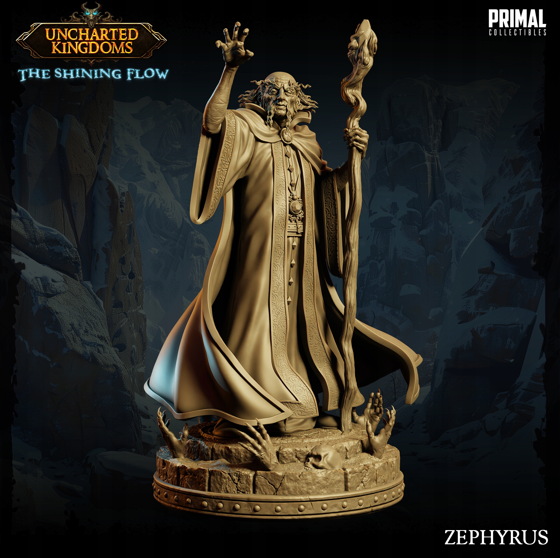 Dark Wizard - Zephyrus - PRIMAL Collectibles - Druk 3D - 75mm Producent inny