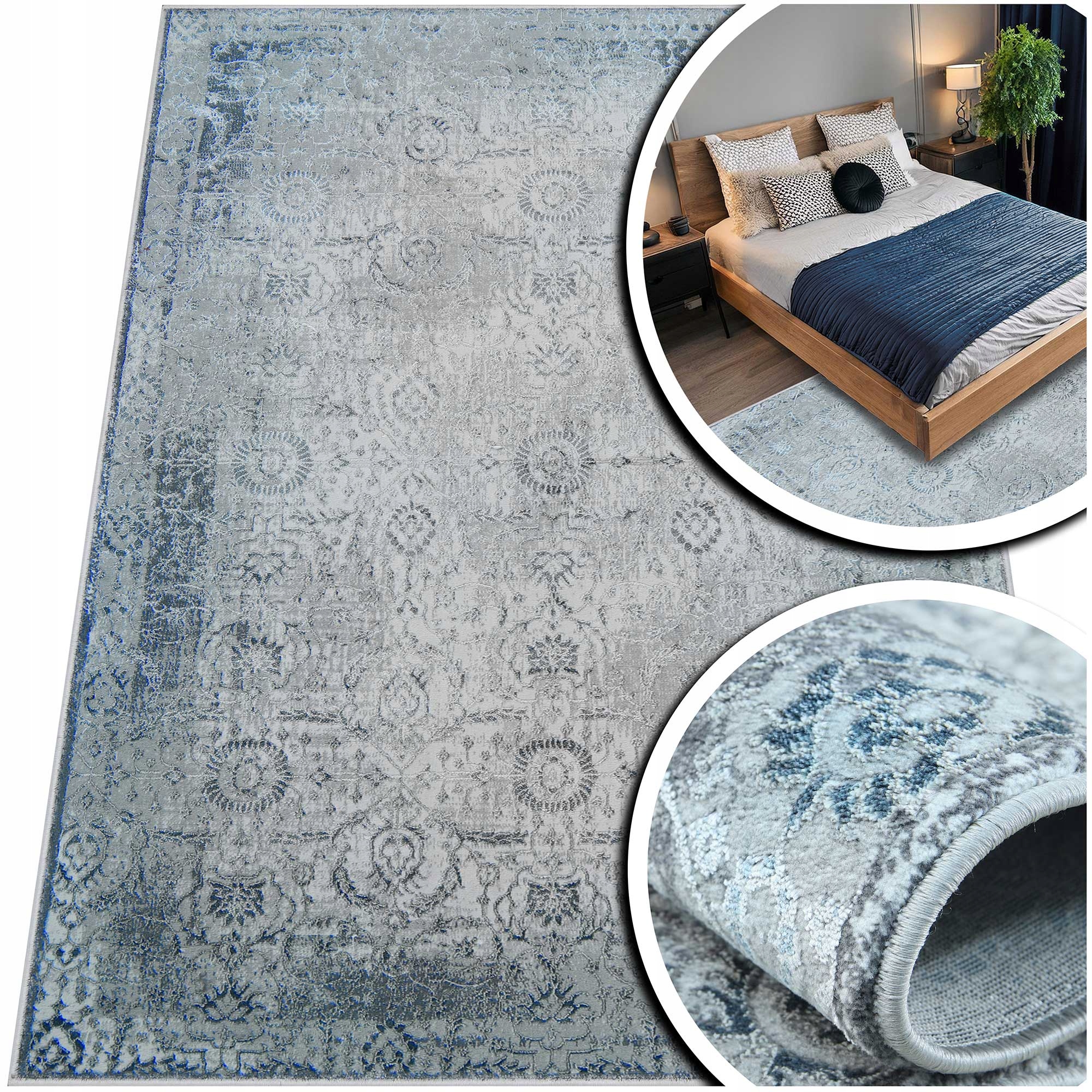 Exkluzivní Koberec Do Obývacího Pokoje Latina Třpytivý Šedý Do Předsíně 120x180