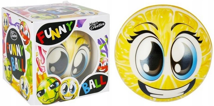 PILKA ZMYŁKA FUNNY BALL 10CM OWOCE MC WB 48 W**