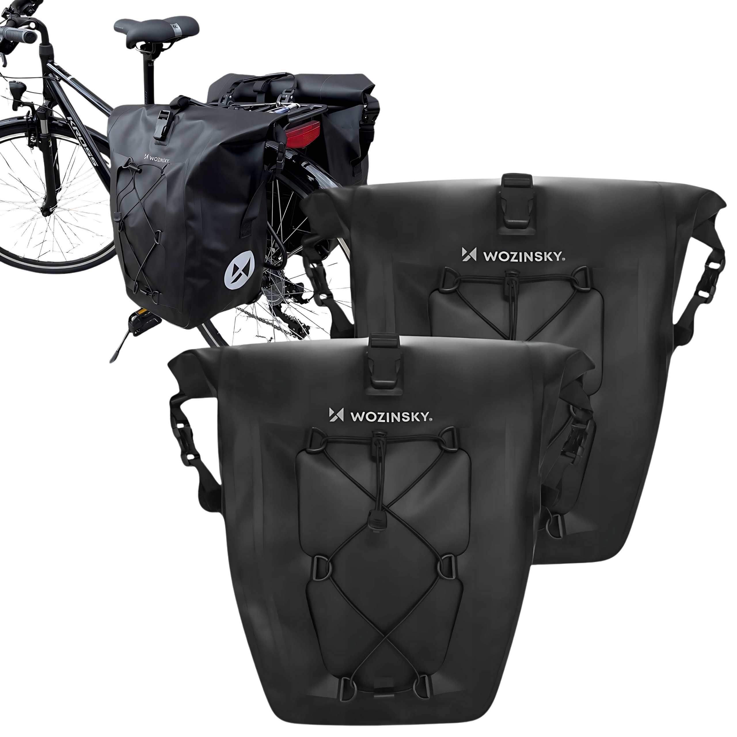 Wodoodporna Sakwa Rowerowa Wozinsky Torba Na Bagażnik Rowerowy Pojemna 25l