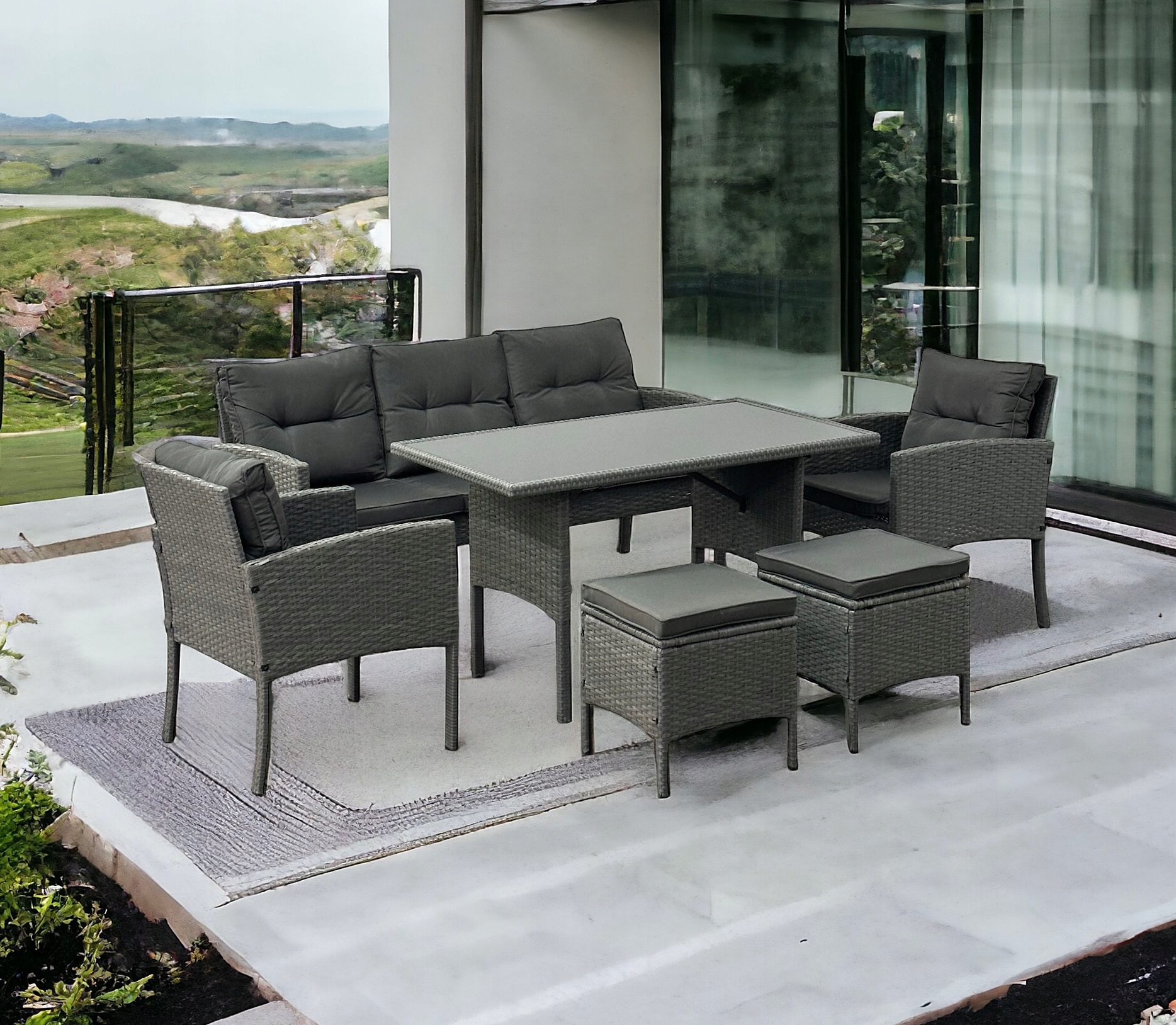 ZESTAW OGRODOWY SFS078 MEBLE OGRODOWE ZESTAW MEBLI OGRODOWYCH 3 KOLORY EAN (GTIN) 5906293692968