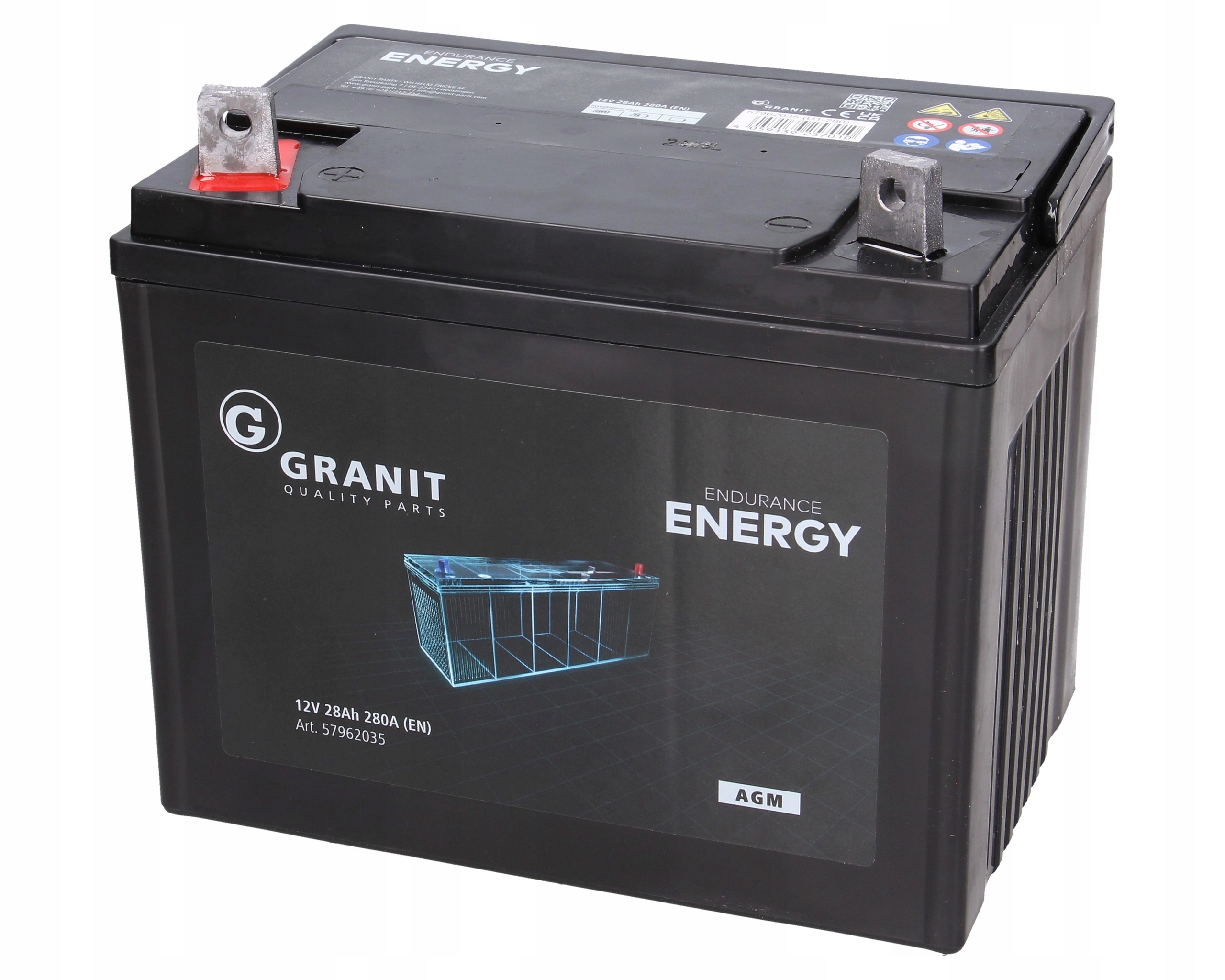 Akumulátor traktorové sekačky Endurance Line 12V 28Ah 280A