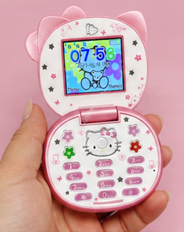 Hello Kitty Telefon Klapka Różowy Kompaktowy Design