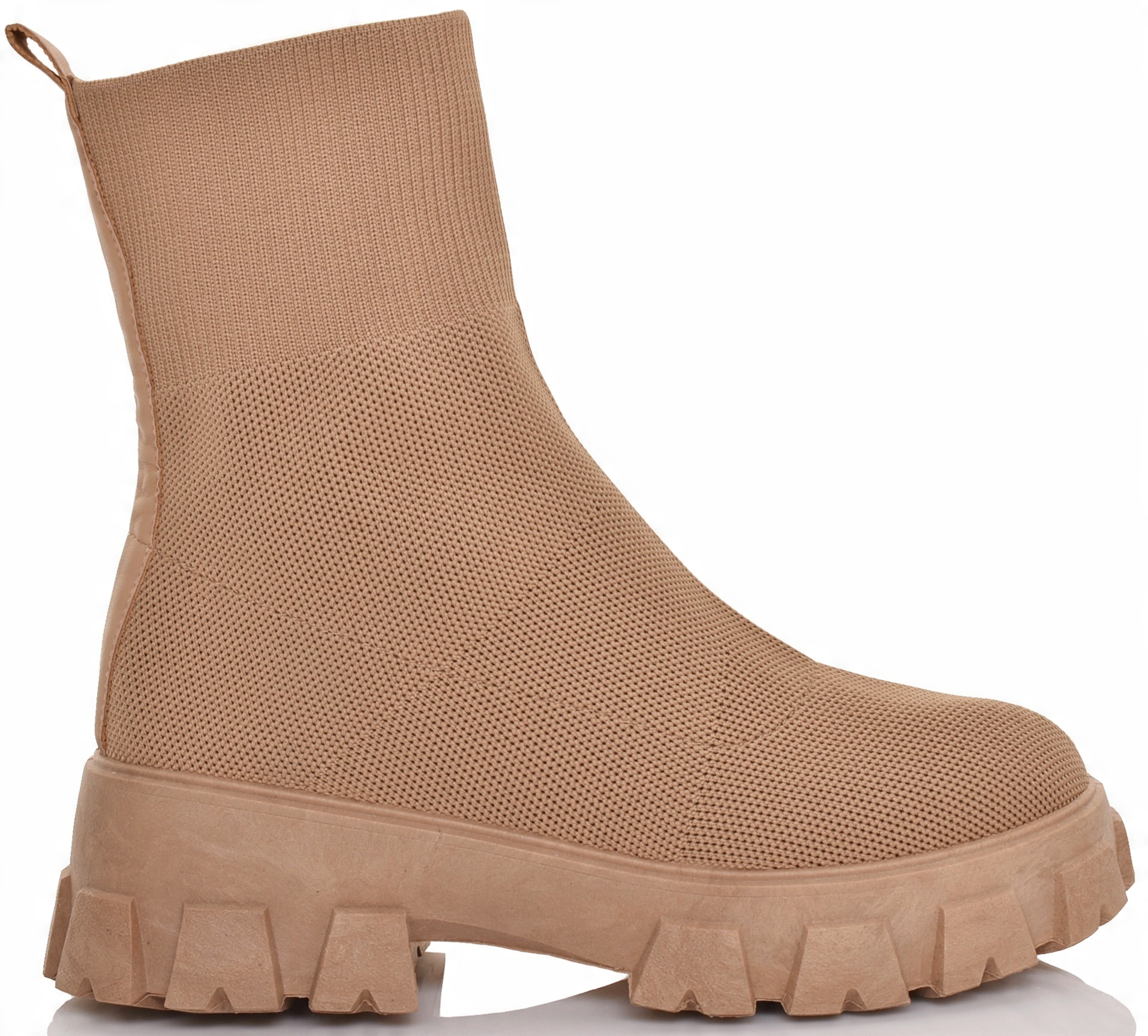 

Buty Botki Damskie Materiał Przylegające Modne