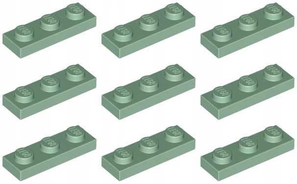 

Lego 3623 Płytka 1x3 Sand Green Nowa (5g) 9 szt.