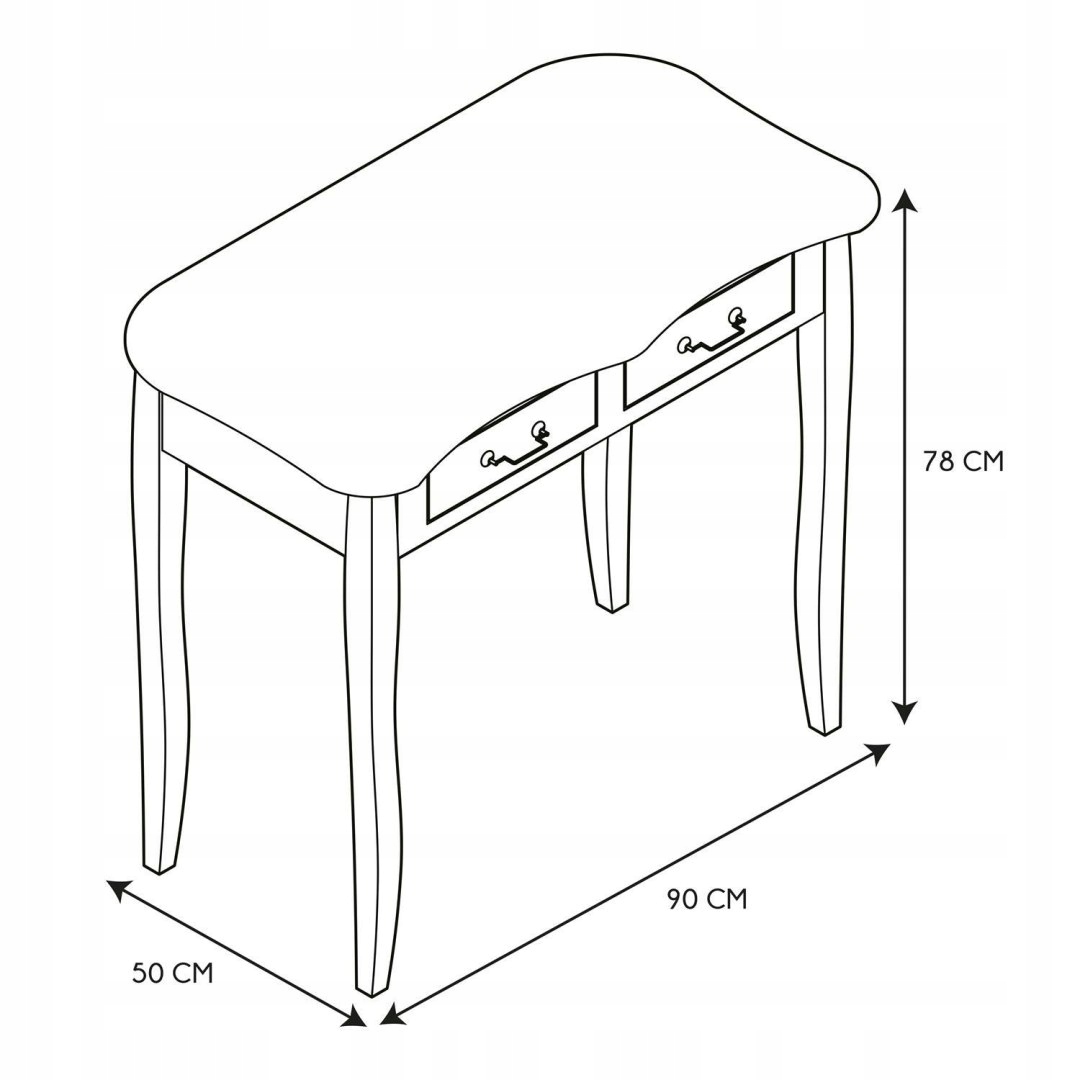 Biurko Victoria białe - eleganckie i funkcjonalne do domu Materiał płyta MDF