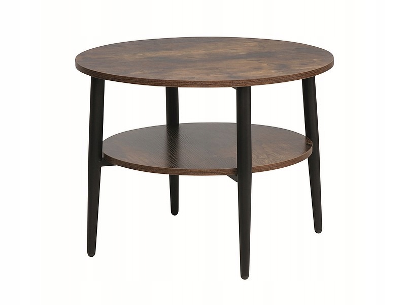 Lavica konferenčný stolík Ella B rustikálny/čierny hnedý, veľkosť 60 cm, Sig