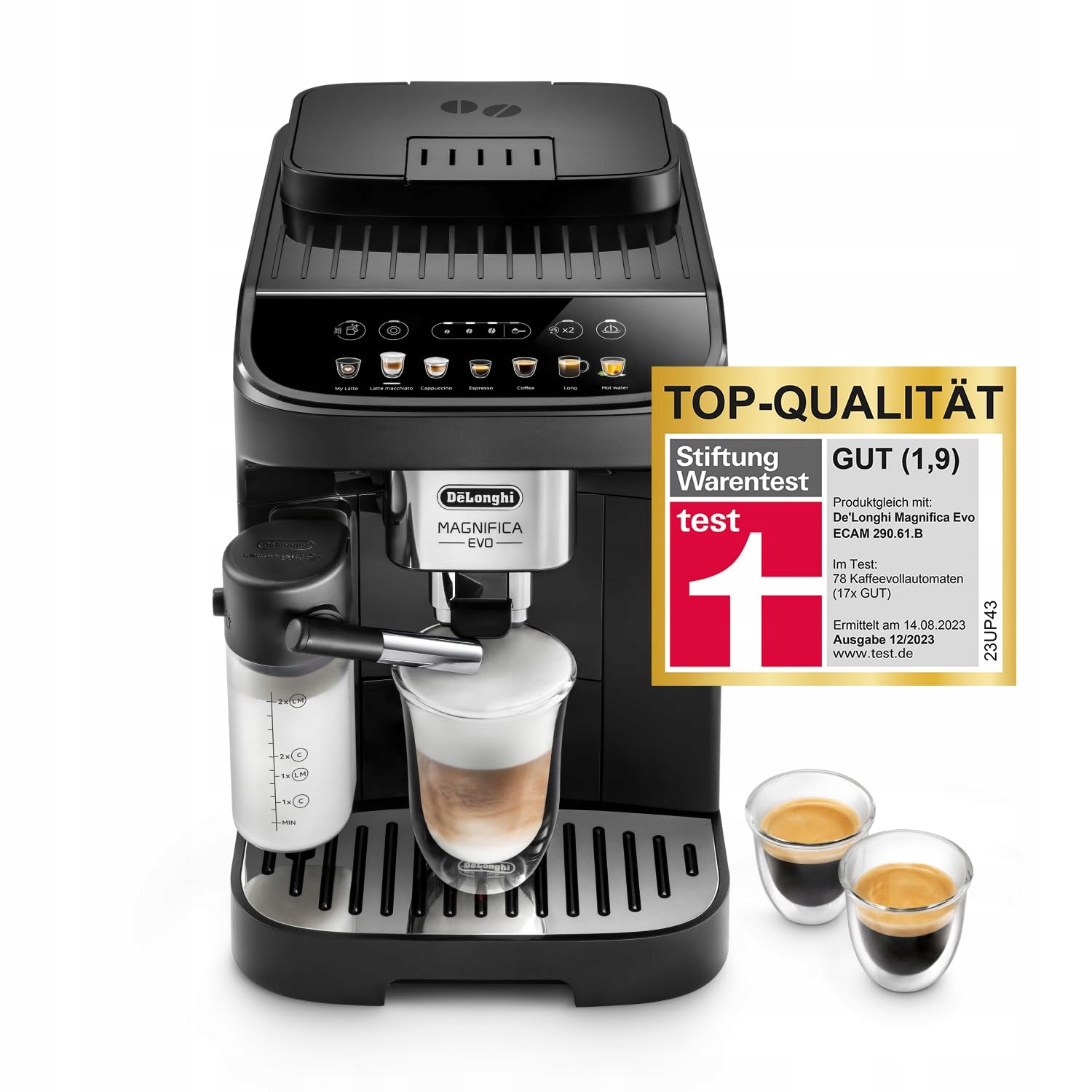 De'Longhi Magnifica Evo kávovar s napeňovačom, čierny
