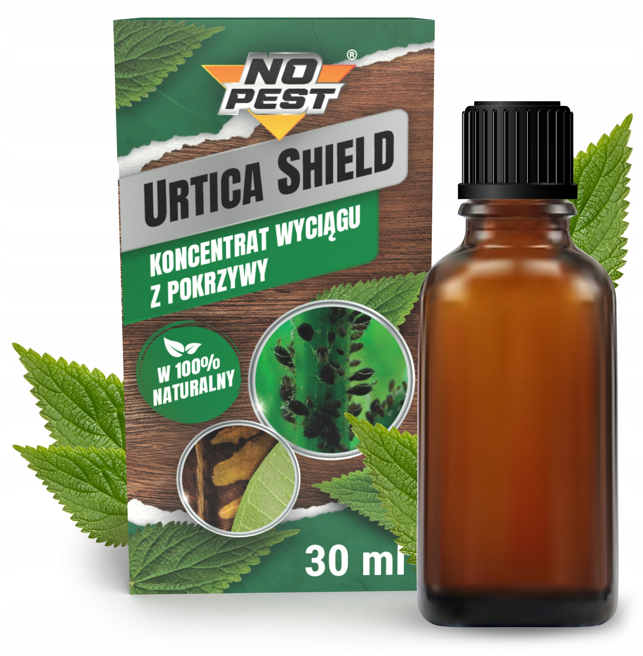 NATURALNY PREPARAT Z POKRZYWY NO PEST ŚRODEK PŁYN NA MSZYCE I OWADY ROŚLIN Stan opakowania oryginalne