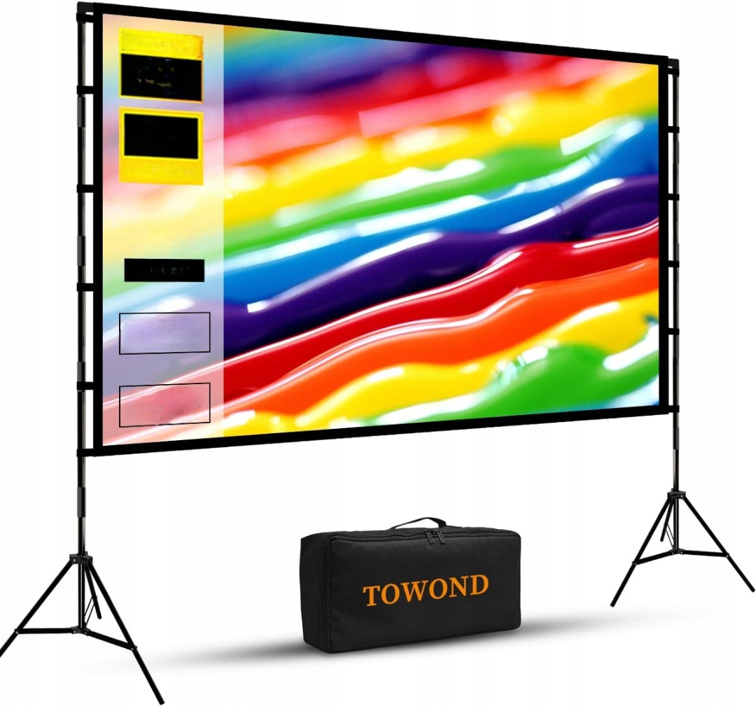 Projekční Plátno Towond 120 Palců Stativ Pro Projektor Držák Stojan 16:9