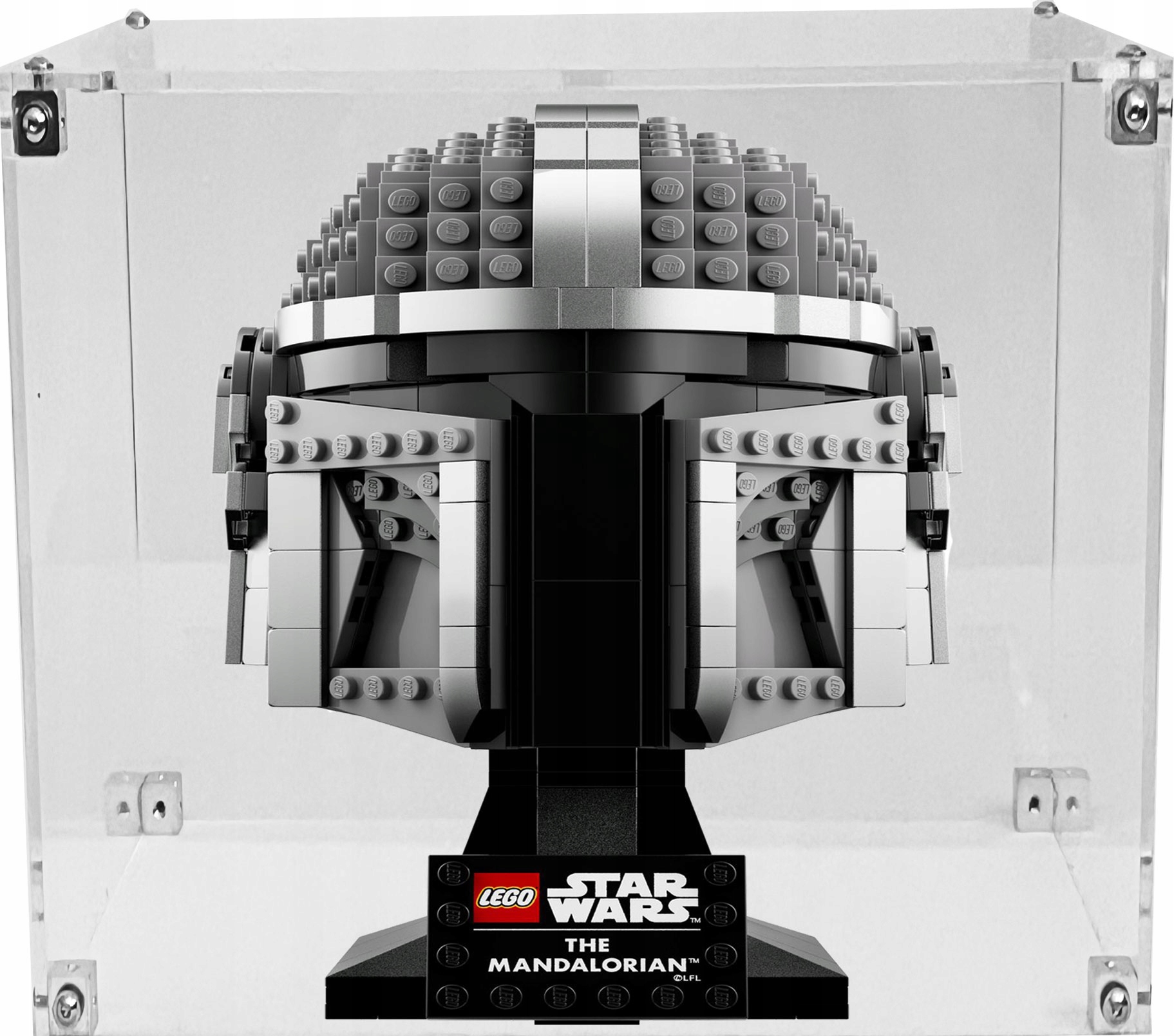 Vitrína Drewlandia pro stavebnici Lego 75328 Star Wars Helma Mandalorianina