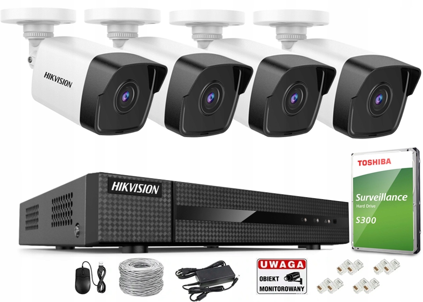 Sada pro monitorování Hikvision Hikvision-IPCAM-B4-HWN Kit
