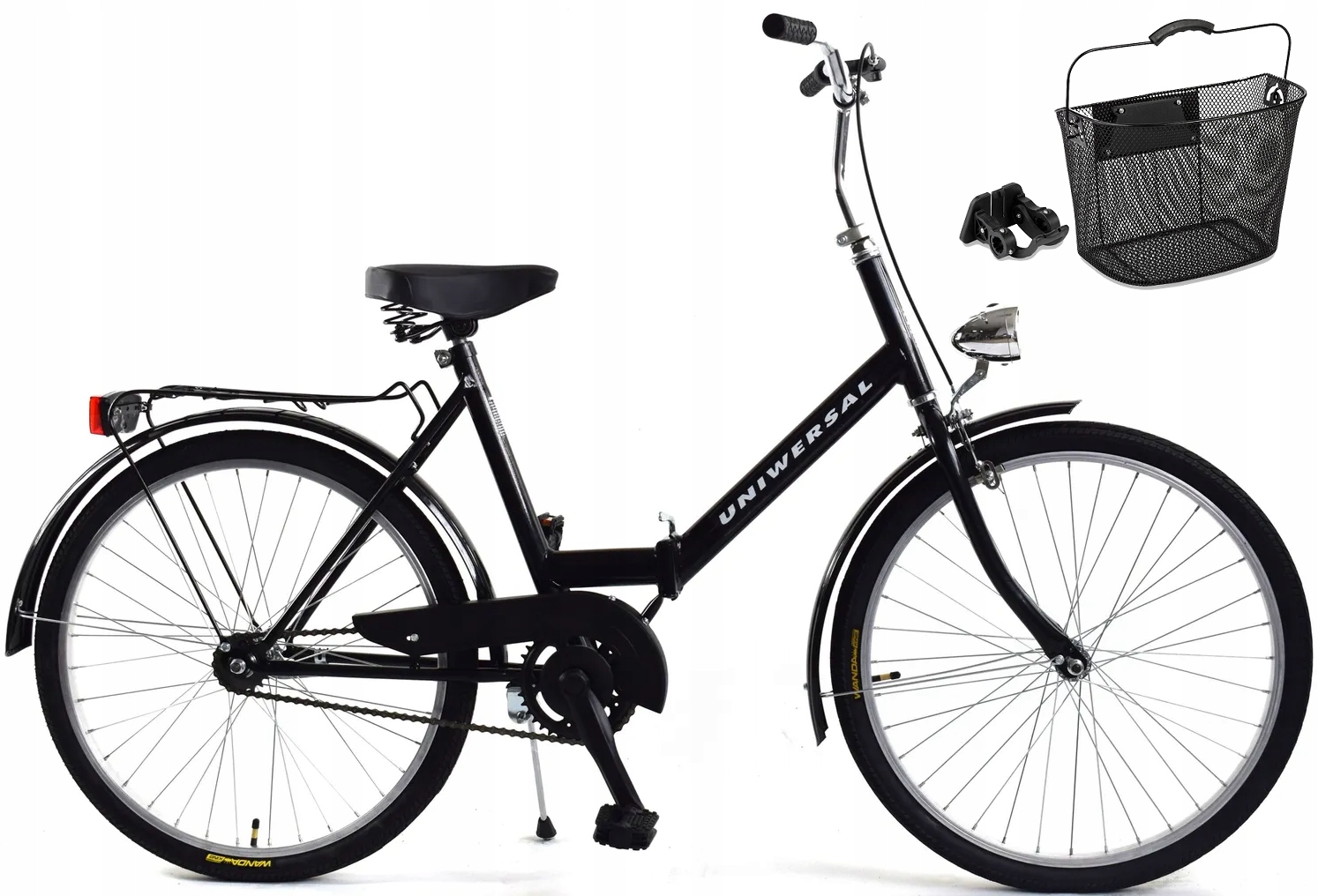 Rower Składany Miejski Montemar Jubilat Uniwersal Składak 24' Czarny Polski