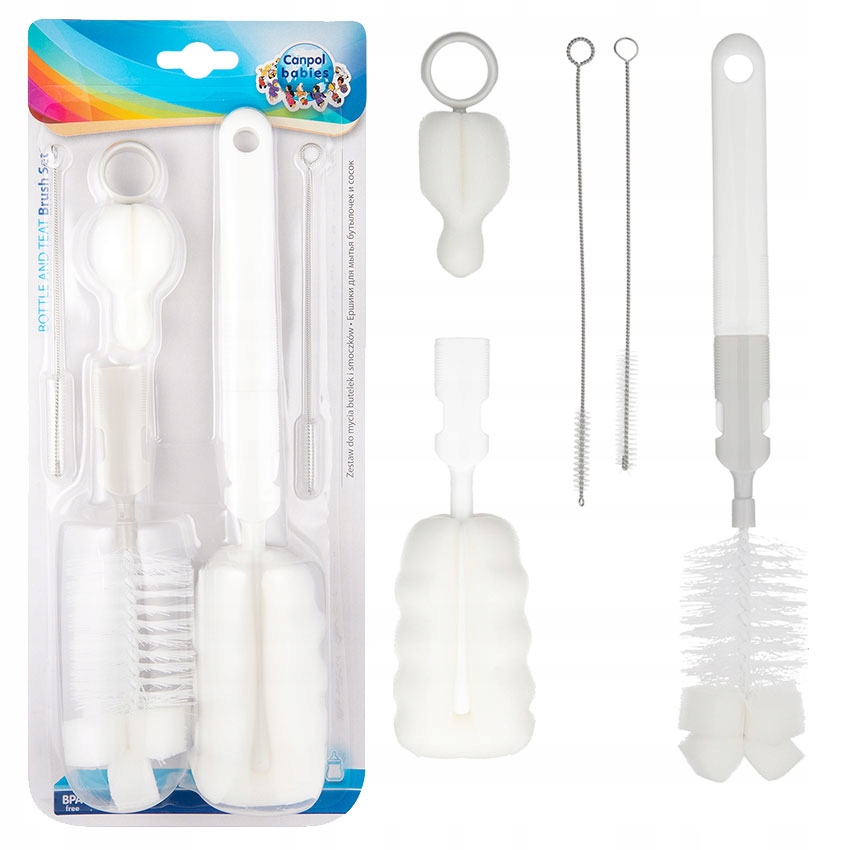 Canpol babies szczotka do butelek i smoczków BASIC
