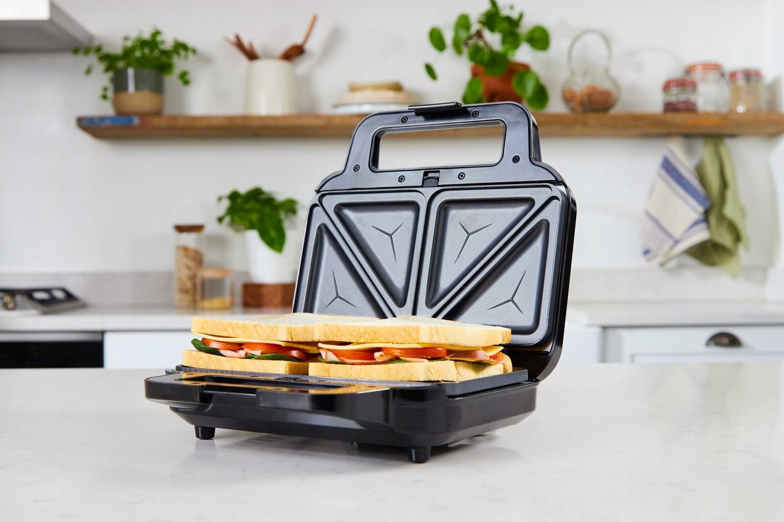 BREVILLE 3w1 Opiekacz Gofrownica Panini Czarny Stal Nierdzewna — miniatura 11