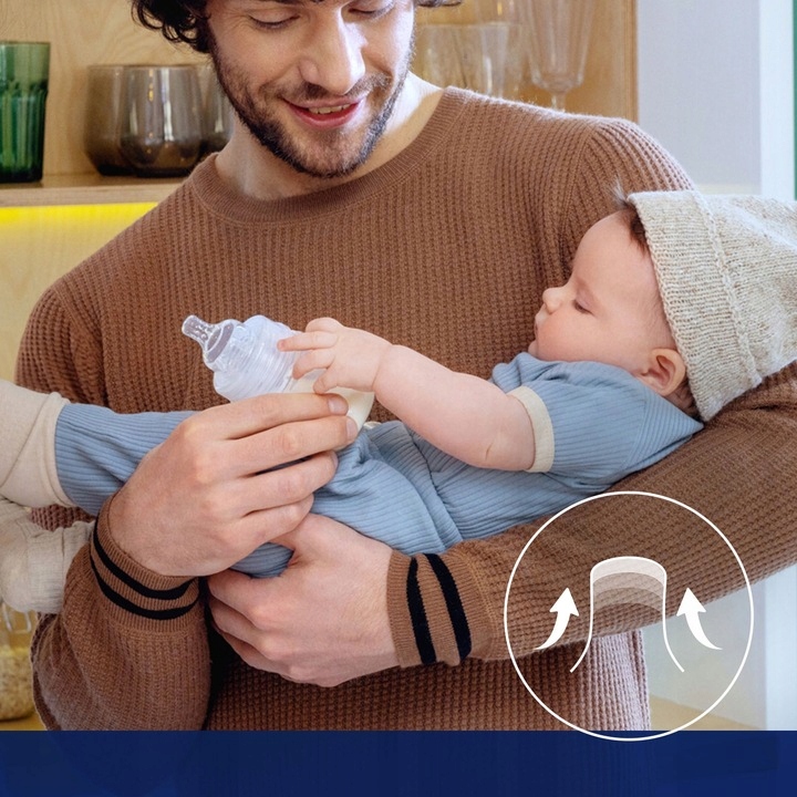 LOVI BUTELKA SAMOSTERYLIZUJĄCA + SMOCZEK 0M+ 150ML Kolor Przezroczysty