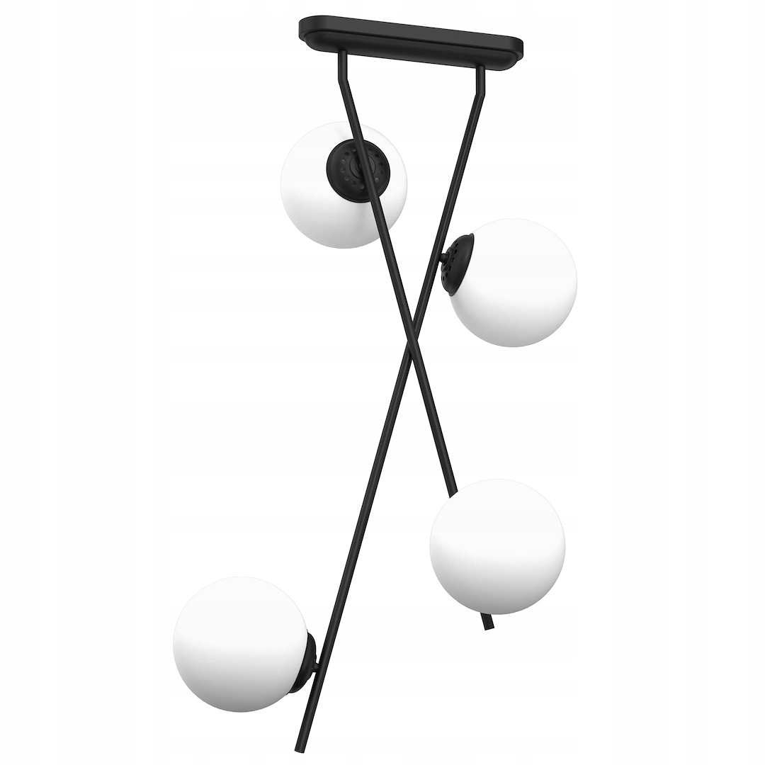 Stropná lampa Milagro Inter čierna 4xE14 14 cm