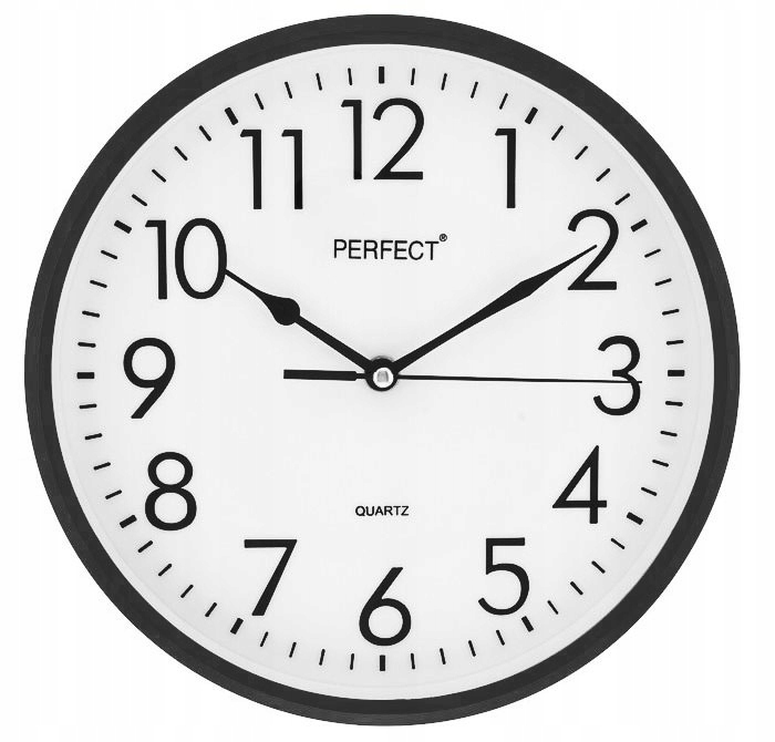 

Wyraźny Wskazówkowy Zegar Ścienny Perfect Okrągły