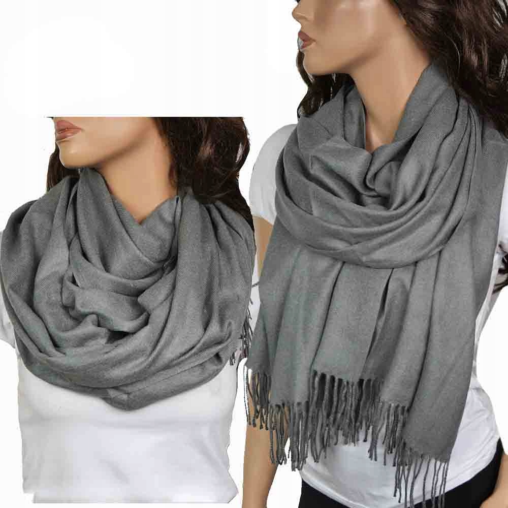 

Duży Szal Szalik Frędzle Pashmina Jakość