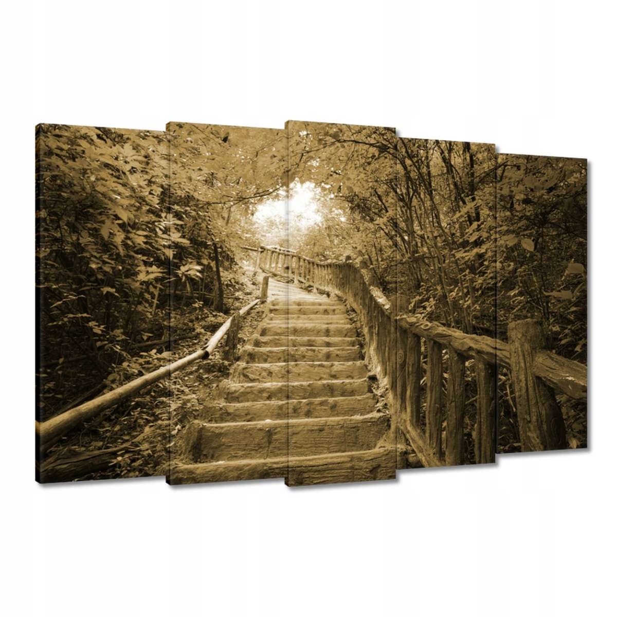 Obrazy 150x95 Schody v barvě sépie