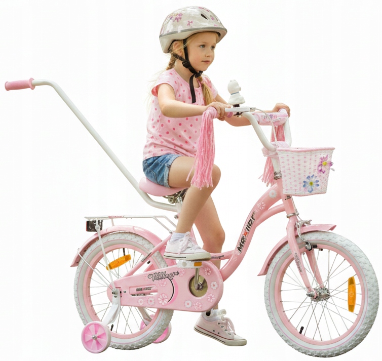 Rower dziecięcy Mexller Village 16 cali Różowy Rowerek dla dziewczynki