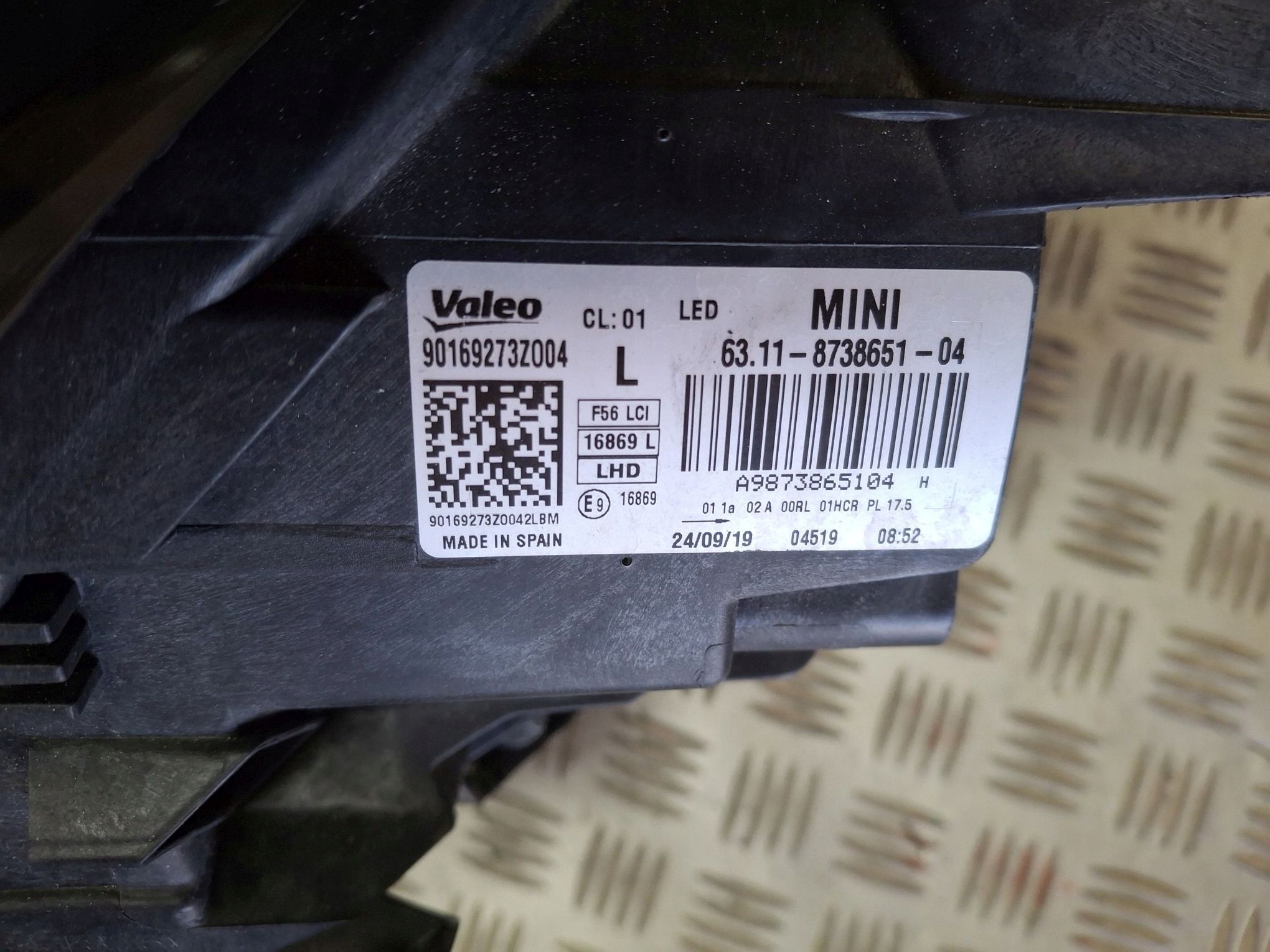 light left front FULL LED MINI COOPER LIFT F56 2020R->