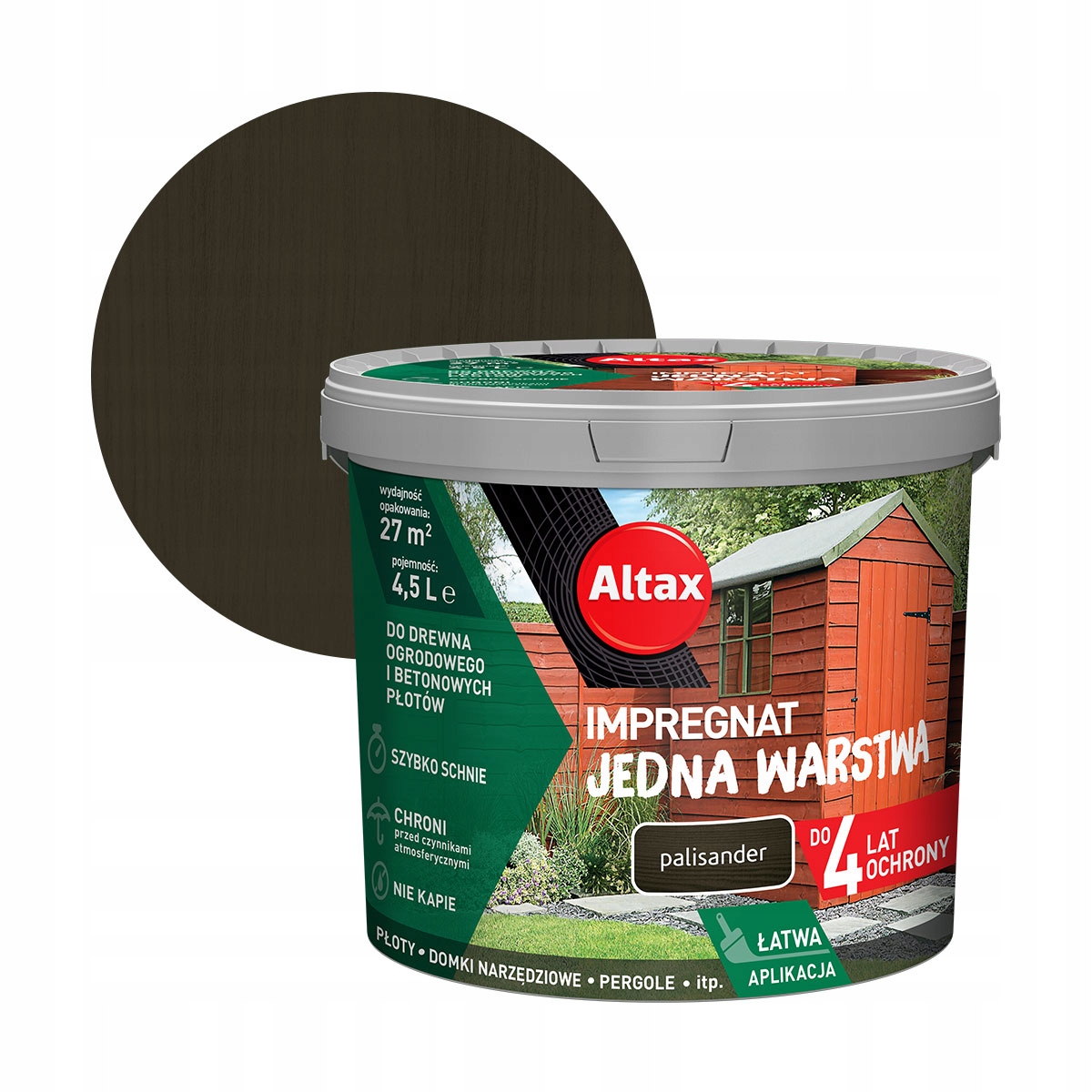 

Altax Impregnat Do Drewna 4,5L Palisander