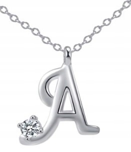 Łańcuszek damski srebrny naszyjnik literka A litera A dla elegancji
