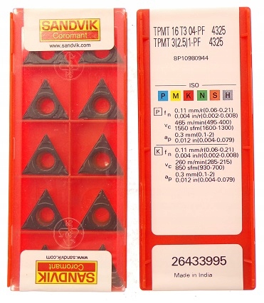 PŁYTKI TPMT 16T304-PF 4325 PŁYTKA TCMT 16T304 DO STALI I ŻELIWA