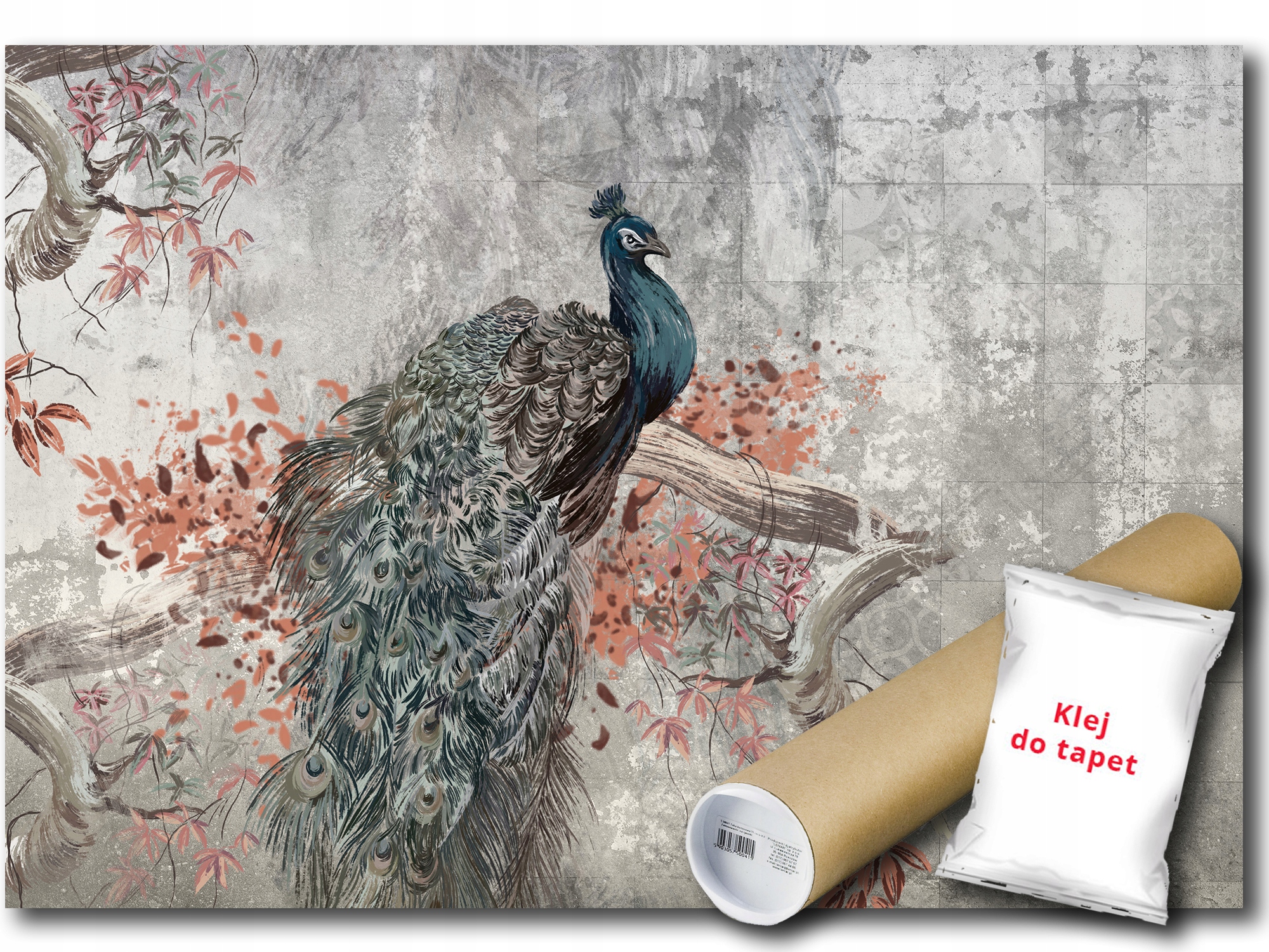 Fototapeta Flizelina Paw Pták Kresba Beton Dlaždice 350x250 lepidlo bonus