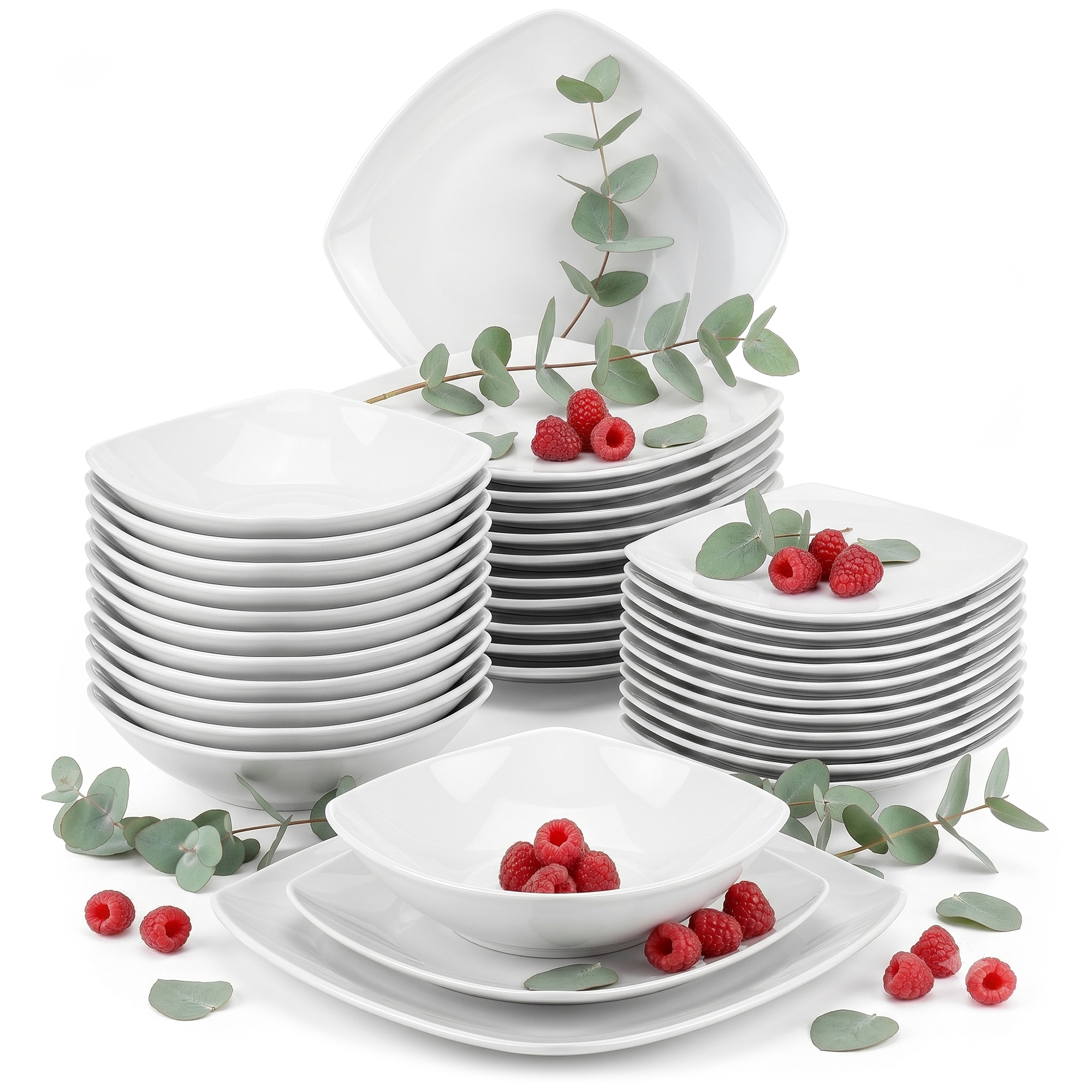 Set Jídelní Servis 36 El Carlina 12.os Porcelán Bílý Konsimo