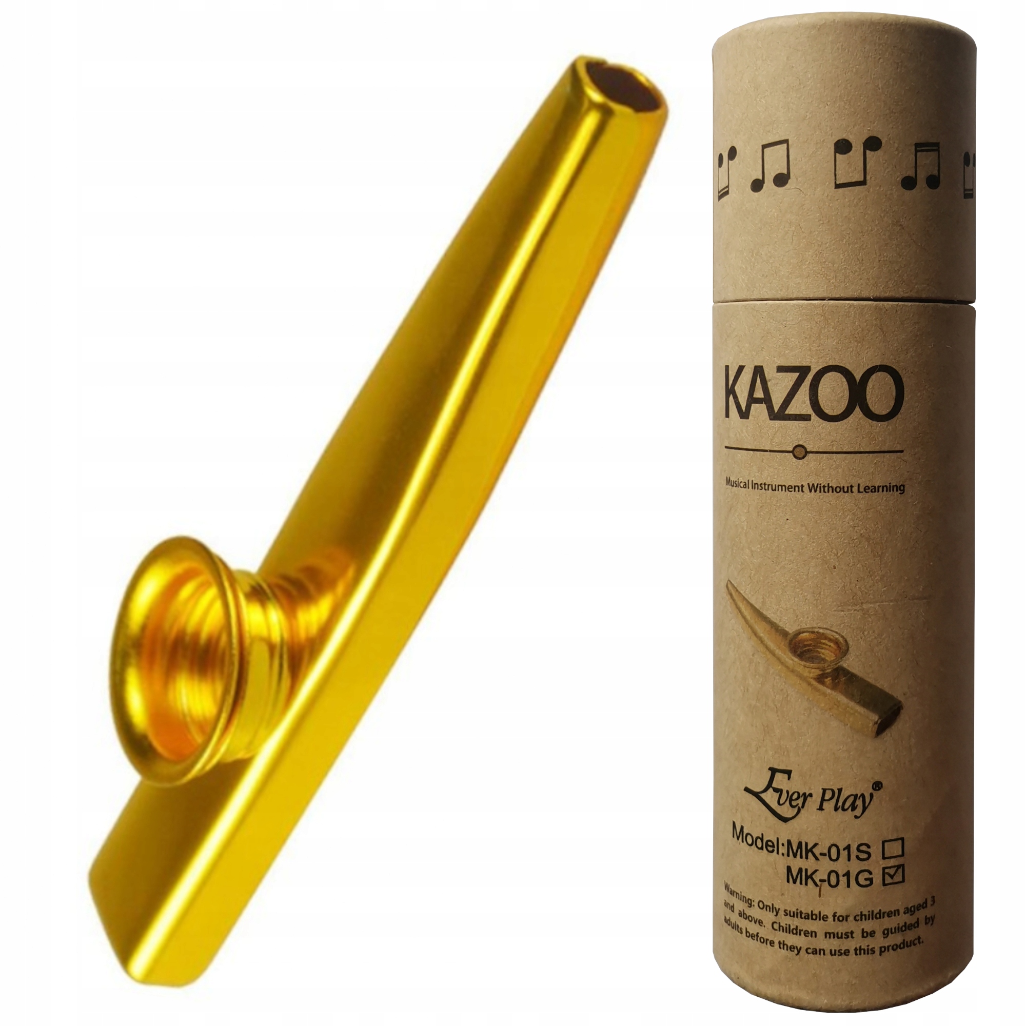 MK-01G Kazoo metalowe złote Mirliton Ever Play