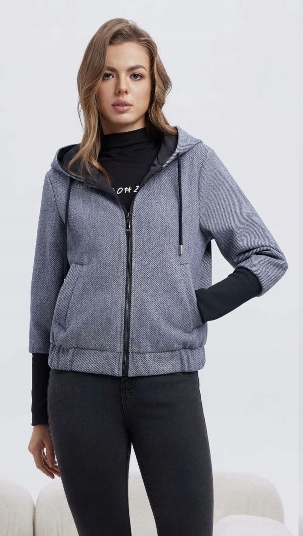 Bunda S Kapucí B8540 Námořnická Modrá XL (42)