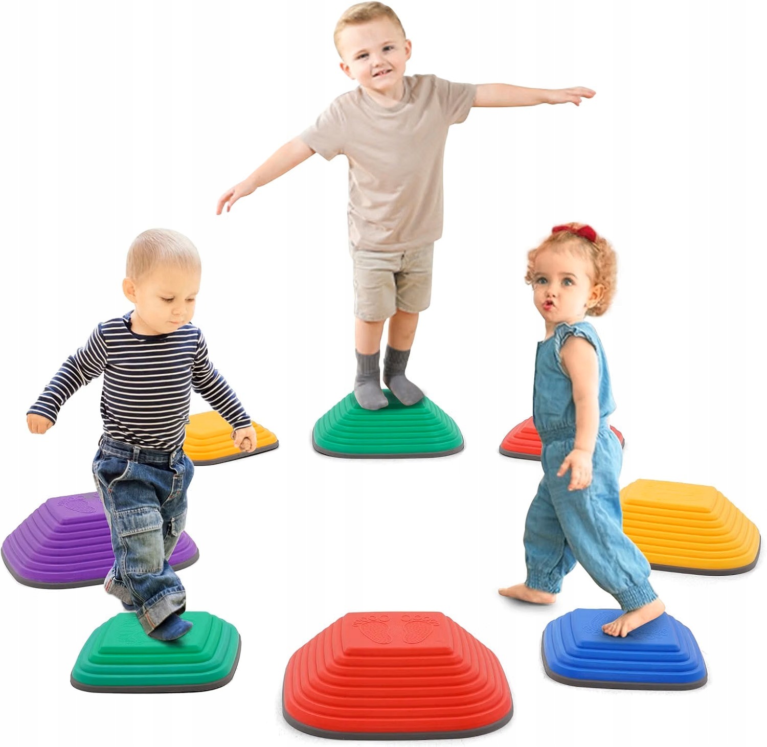 Kamienie balansowe Sensoryczna ścieżka dla dzieci tor przeszkód 8 elem.