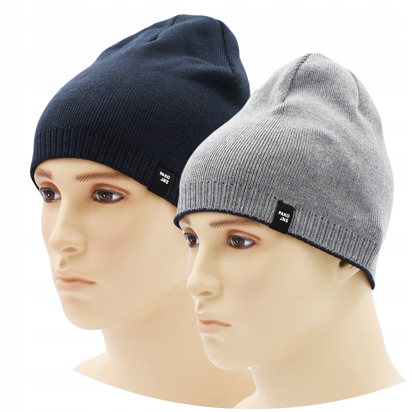 

Czapka beanie dzianinowa Dwustronna ciepła 54-58