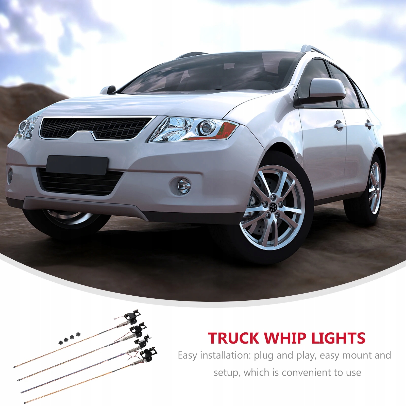 Lekki maszt flagowy z anteną do samochodów Numer katalogowy części 4764517523622369960