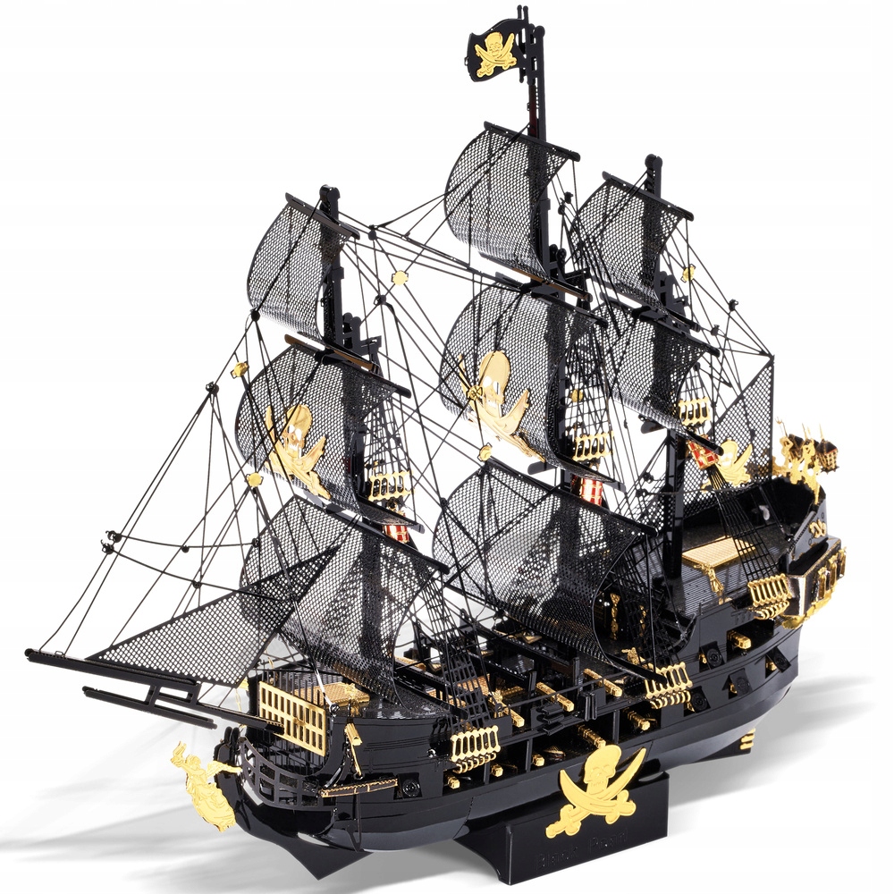 Piececool Statek Czarna Perła Metalowe Puzzle 3D