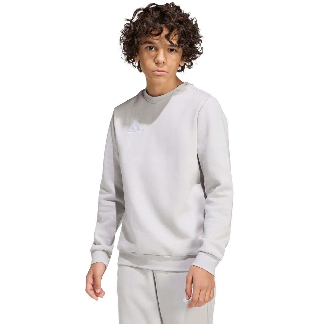 Bluza Dziecięca adidas Entrada 26 Bawełniana Ocieplana Sportowa Szara 164