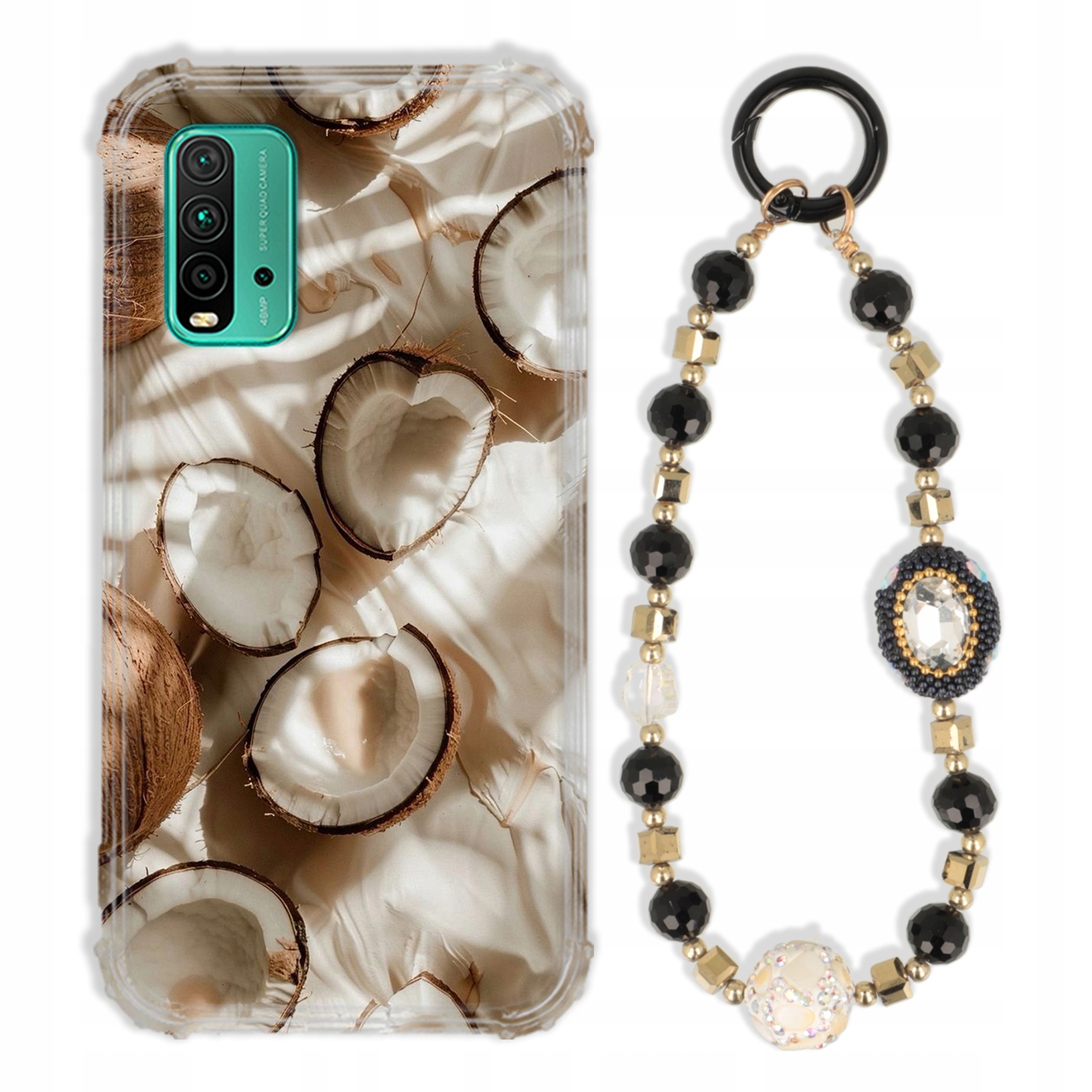 Puzdro Na Xiaomi Redmi Note 9 4G Antishock Zirkóny Čierno Zlaté|pevné|tpu|