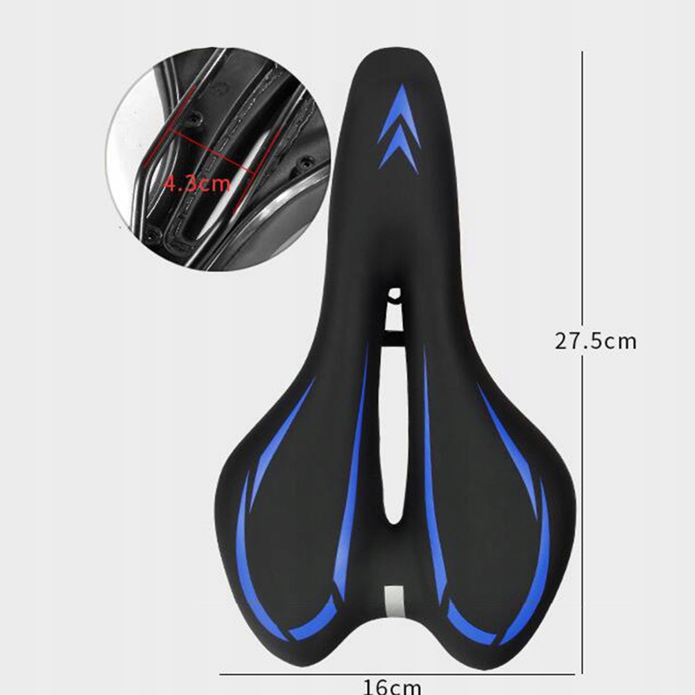 Silikonowe siodełko rowerowe Kolor dominujący odcienie niebieskiego