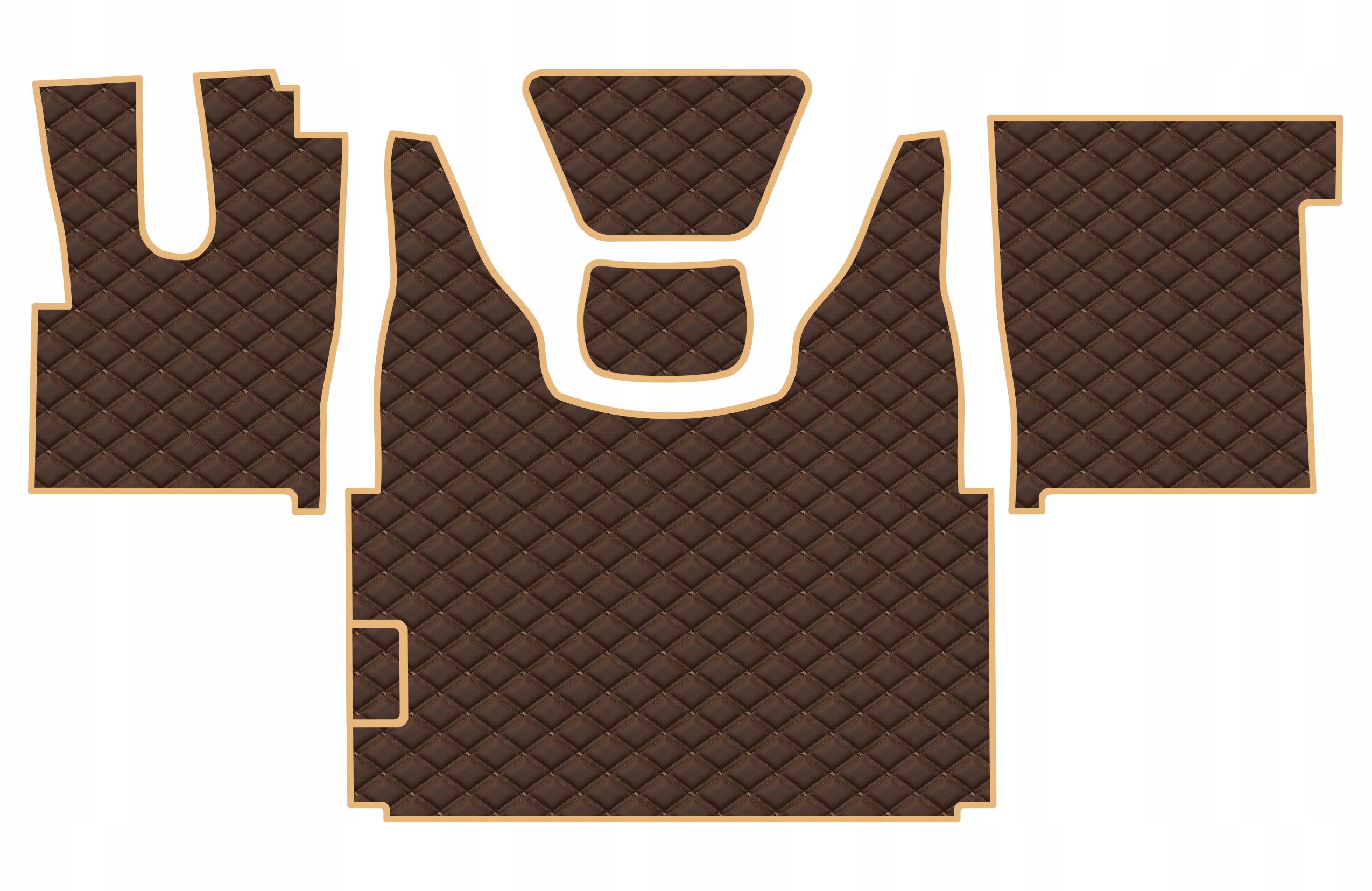 Dvojitě prošívané koberce Royal Daf Xf 106