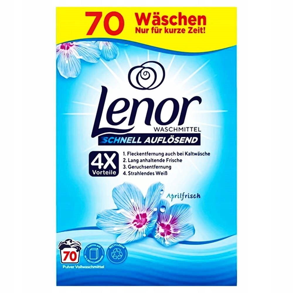 Levně Lenor prací prášek universal 4×vortelle 4,2kg aprilfresch Waschen 70p