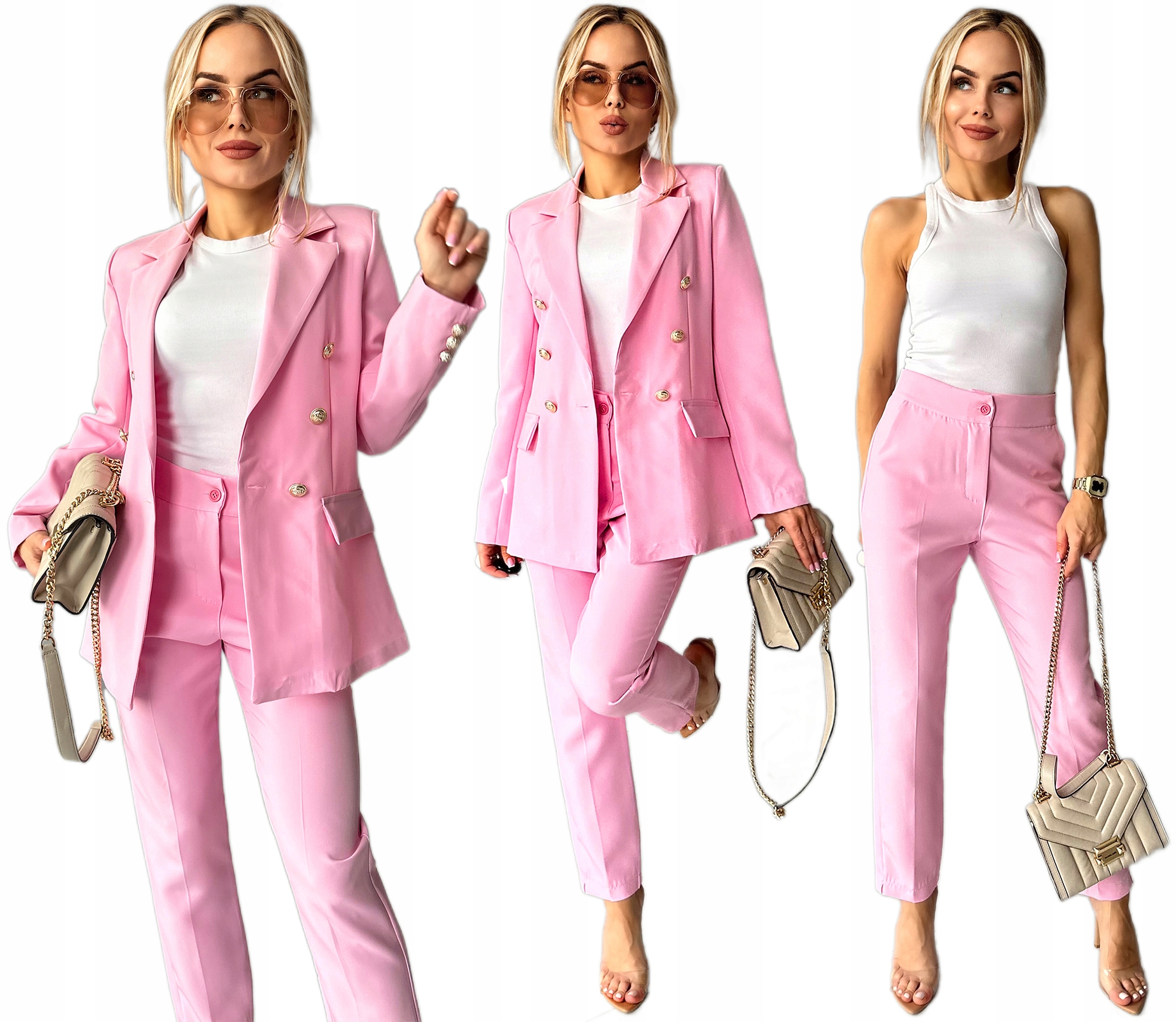 Elegantní dámský sako komplet doutníkové kalhoty 40 Aliana