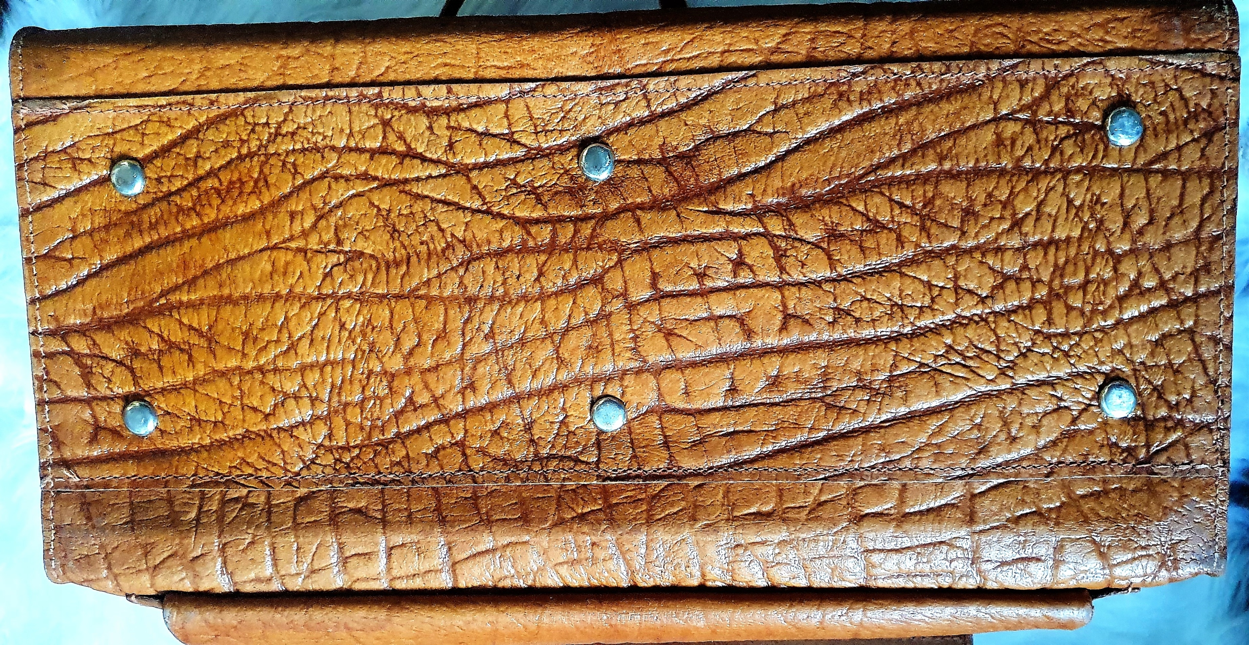 DUŻA AKTÓWKA LEKARSKA TECZKA TORBA VINTAGE SKÓRZANA RETRO SKÓRA UNIKAT !!! Długość paska 53 cm