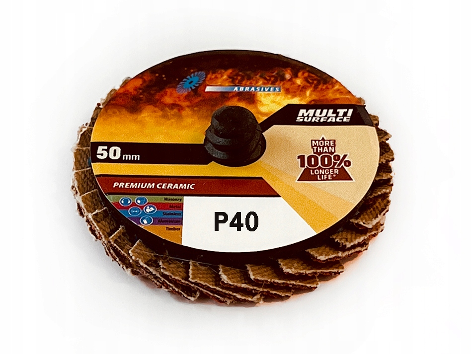 ŚCIERNICA LISTKOWA CERAMIKA ROLOC 50mm P40 EAN (GTIN) 5901821944922