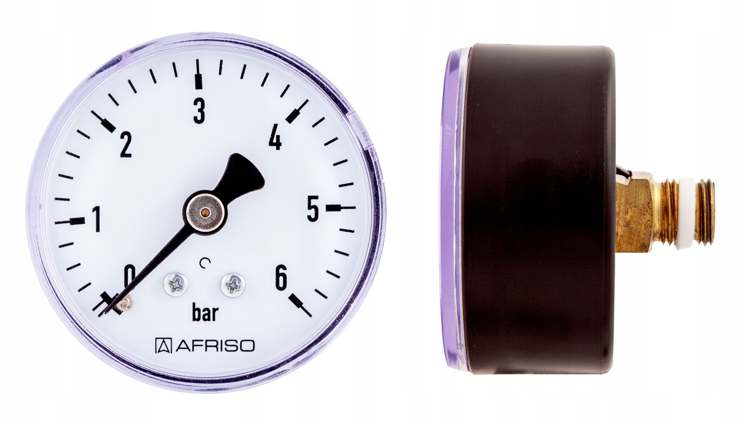 MANOMETR AXIALNY TYLNY 1/4 63mm 0-6 BAR RF AFRISO